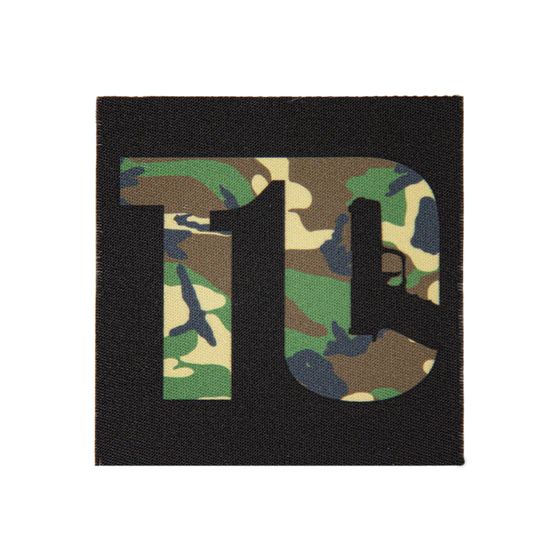 Durable Fabric Sticker – T1C Woodland Camo Edition